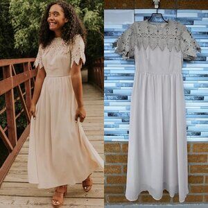 Roolee Gray Fiona Formal Maxi Dress small